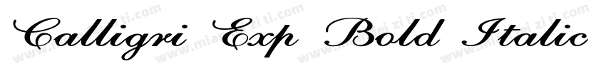Calligri Exp Bold Italic Bold Itali字体转换
